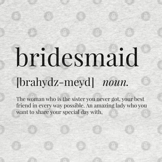 Bridesmaid Definition by definingprints